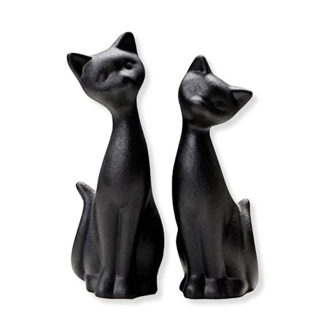 Figurina di gatto<br> Nero 22 cm