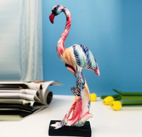 sculpture flamant rose