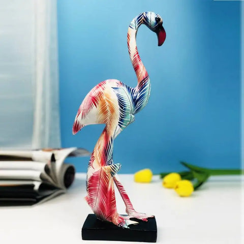 sculpture flamant rose