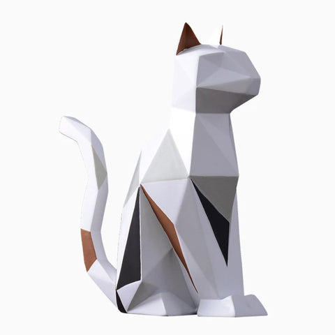 Statua gatto origami 19 cm