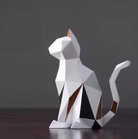 Statua gatto origami 19 cm