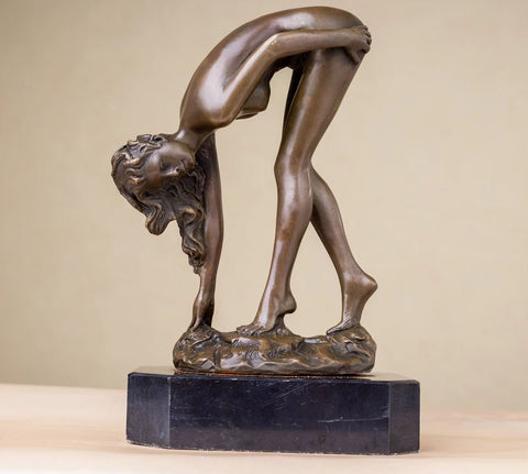 Statua in bronzo di donna nuda 19 cm