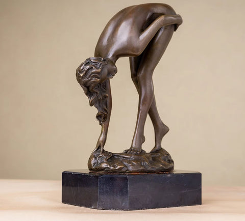 Statua in bronzo di donna nuda 19 cm