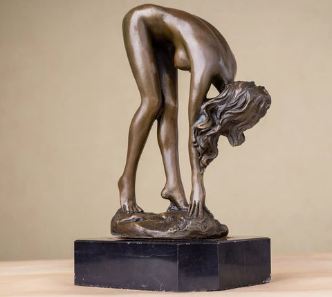 Statua in bronzo di donna nuda 19 cm