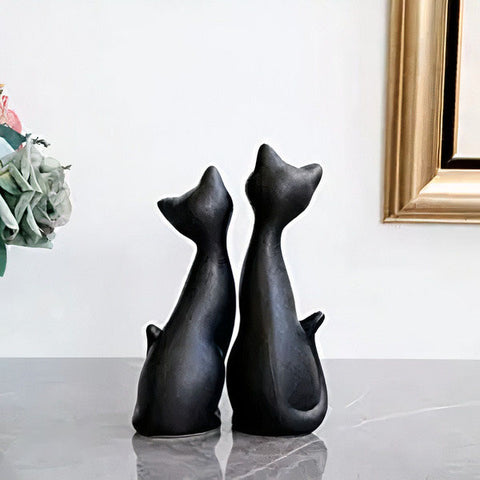 Figurina di gatto<br> Nero 22 cm