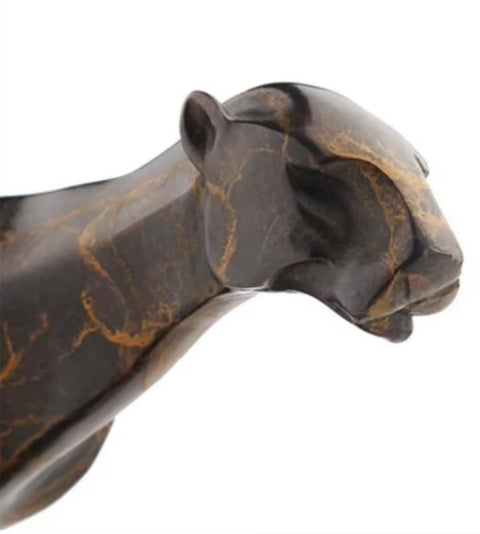 Statua di leopardo in bronzo 36 cm