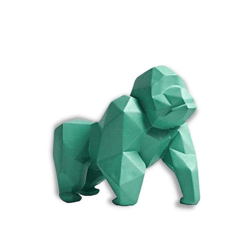 Statua Gorilla Origami in resina 22 cm