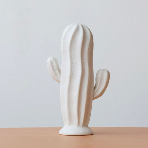 Scultura moderna<br> Cactus decorativo bianco