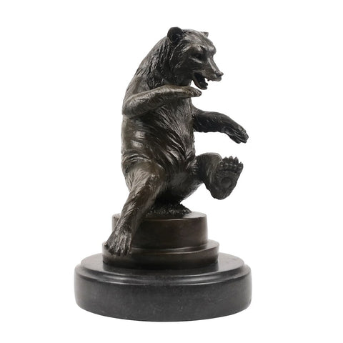 Scultura in bronzo di animali<br> Orso 22 cm