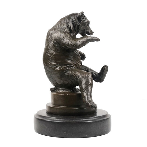 Scultura in bronzo di animali<br> Orso 22 cm