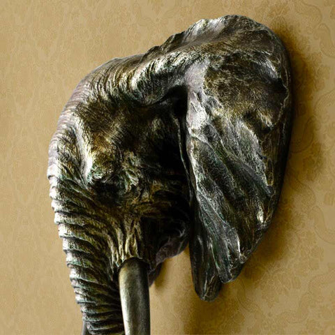 Scultura da parete con elefante<br> Decorazione da parete per soggiorno