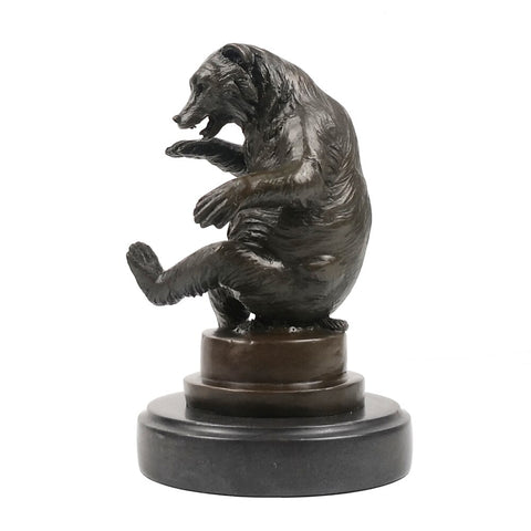 Scultura in bronzo di animali<br> Orso 22 cm