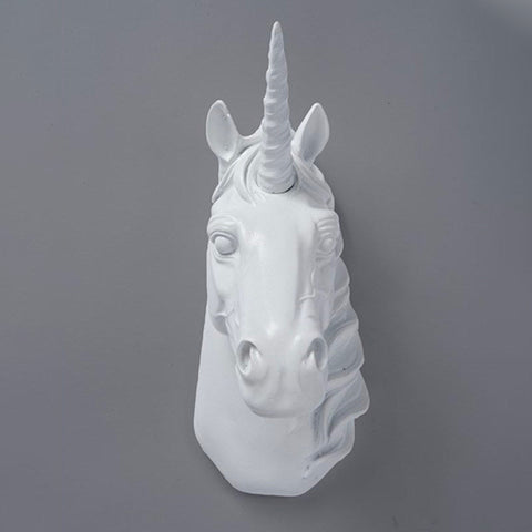 Scultura da parete con unicorno<br> Statua da parete contemporanea