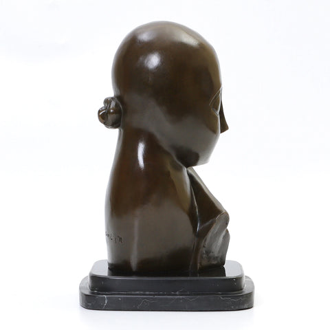 Statua in bronzo Riproduzione Brancusi Miss Pogany I 27 cm