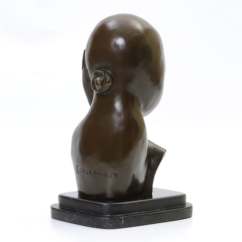 Statua in bronzo Riproduzione Brancusi Miss Pogany I 27 cm