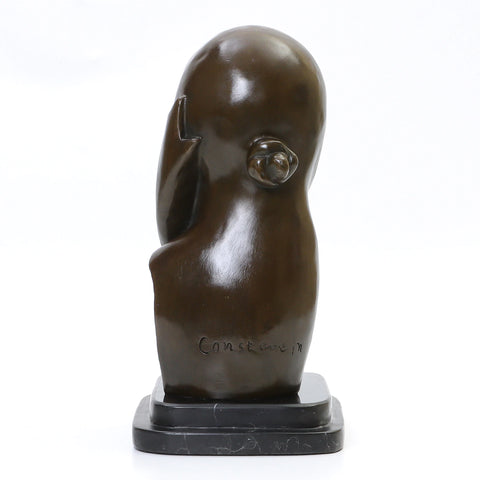 Statua in bronzo Riproduzione Brancusi Miss Pogany I 27 cm