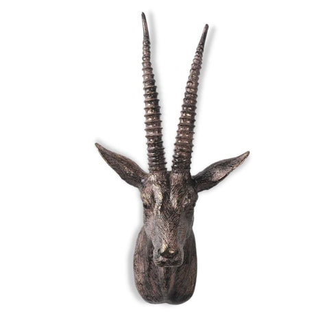 Scultura da parete antilope<br> Decorazione murale per camera da letto