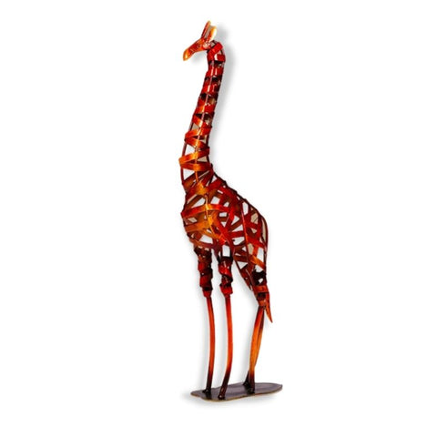 Scultura della giraffa<br> Metallo XXL