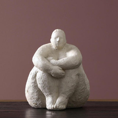 Statua rotonda della donna<br> Argilla 18/27 cm