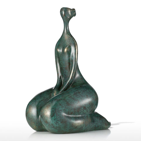 Statua rotonda della donna<br> Seduta Singola 30 cm