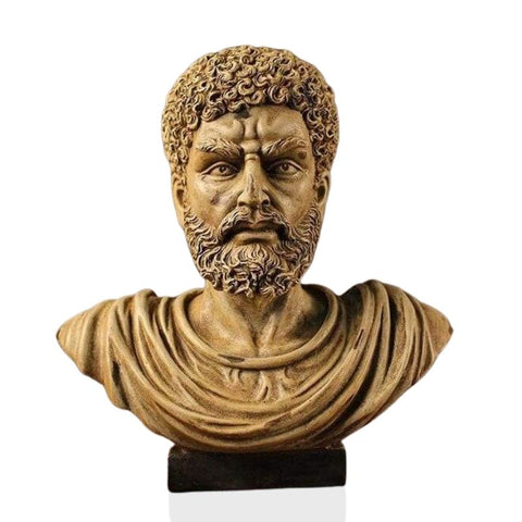 Statua di Cesare<br> Marco Aurelio effetto bronzo 30 cm